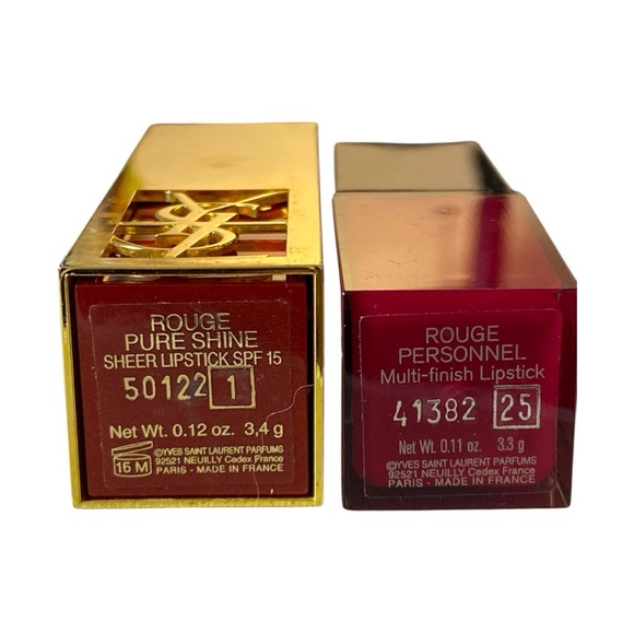 Yves Saint Laurent Lipstick Duo — Rouge Pure Shine + Rouge Personnel - Picture 2 of 6
